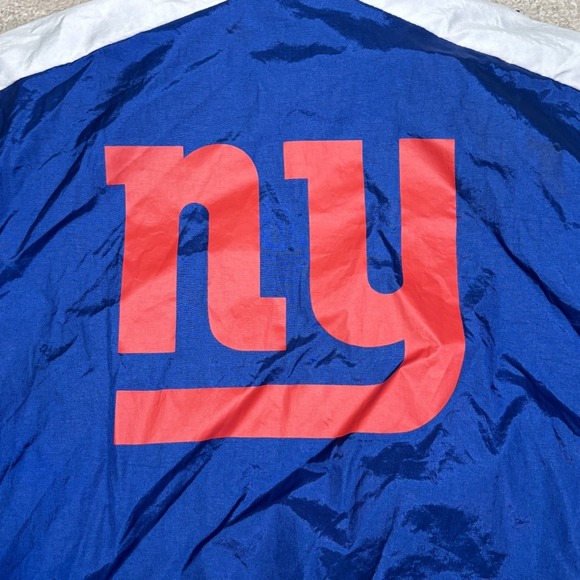Mitchell & Ness Windbreaker New York Giants Women Large Blue Full Zip NFL Jacket - Picture 7 of 11